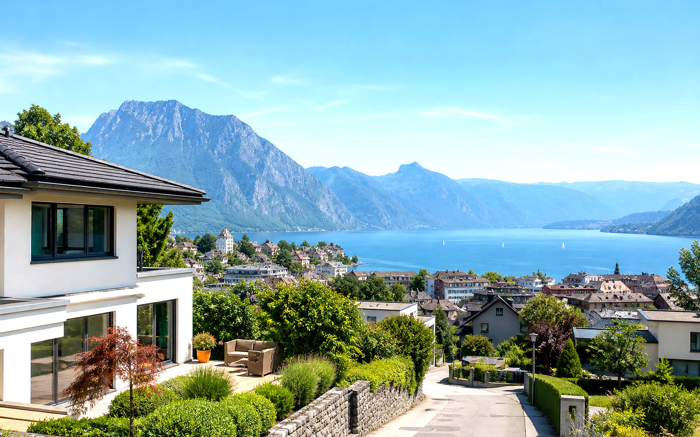 Gmunden und Stadtnähe als helles Symbolbild für traun-see.at